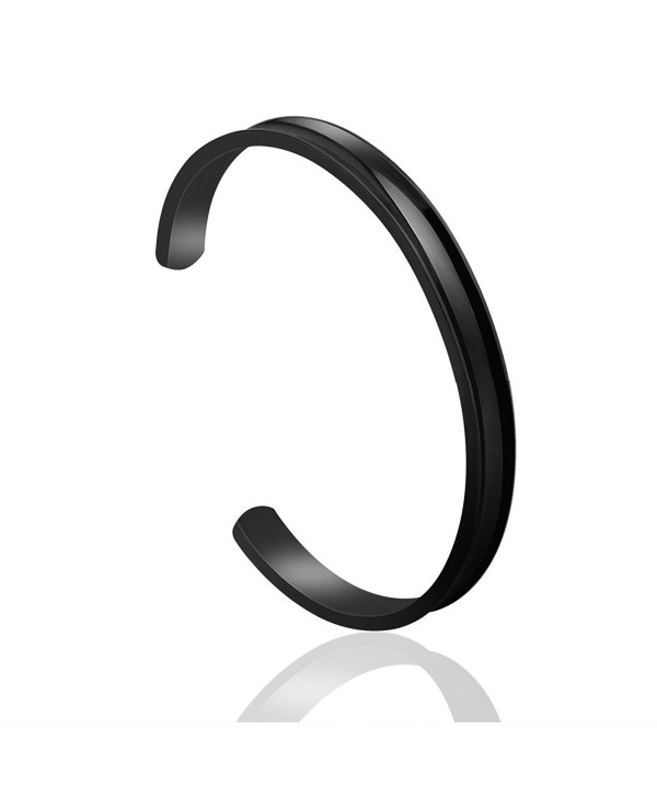 ZuoBao Bracelet Stainless Grooved Bangle
