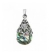 Vintage Adorned Abalone Teardrop Sterling