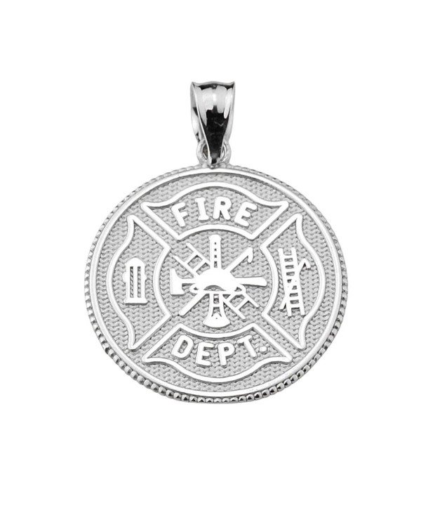 Firefighter Maltese Sterling Blessing Pendant