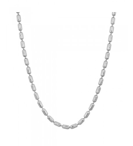 Sterling Silver Diamond Cut Bead Necklace