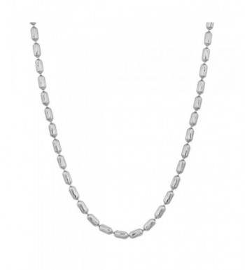 Sterling Silver Diamond Cut Bead Necklace