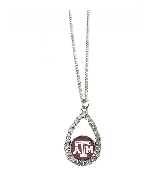 Aggies Teardrop Crystal Necklace Jewelry