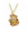 Monkey Pendant Necklace Figural Gift