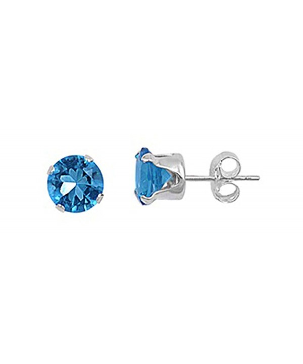 Sterling Silver Round Zirconia Earrings