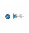 Sterling Silver Round Zirconia Earrings