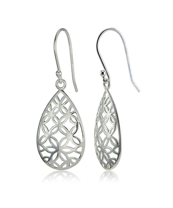 Sterling Silver Filigree Teardrop Earrings