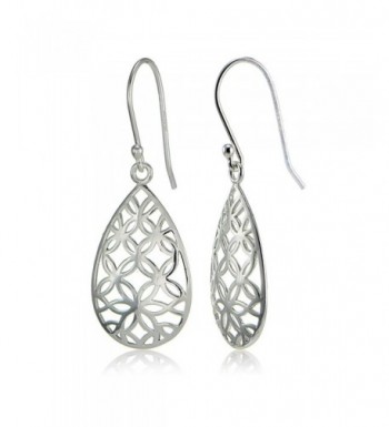 Sterling Silver Filigree Teardrop Earrings