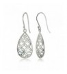 Sterling Silver Filigree Teardrop Earrings