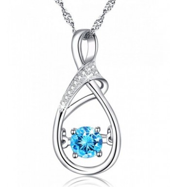 Infinity Birthstone Aquamarine Swarovski Anniversary