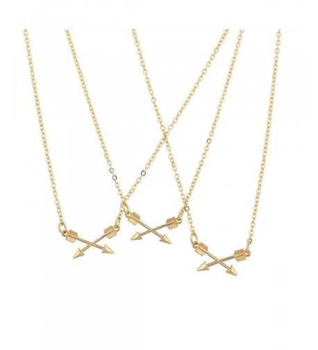 Lux Accessories Crossing Matching Necklace