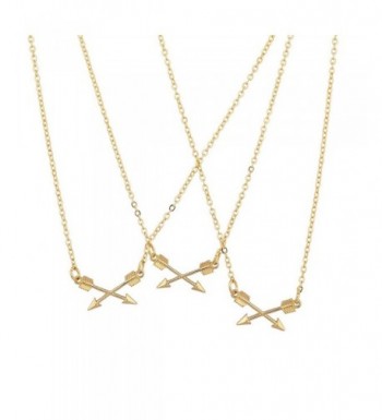Lux Accessories Crossing Matching Necklace
