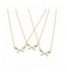 Lux Accessories Crossing Matching Necklace