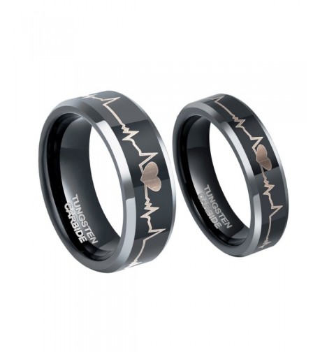 Heartbeat Wedding Tungsten Carbide Anniversary