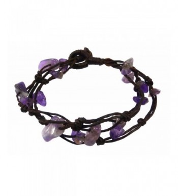 Bijoux Ja Handwoven Purple Bracelet