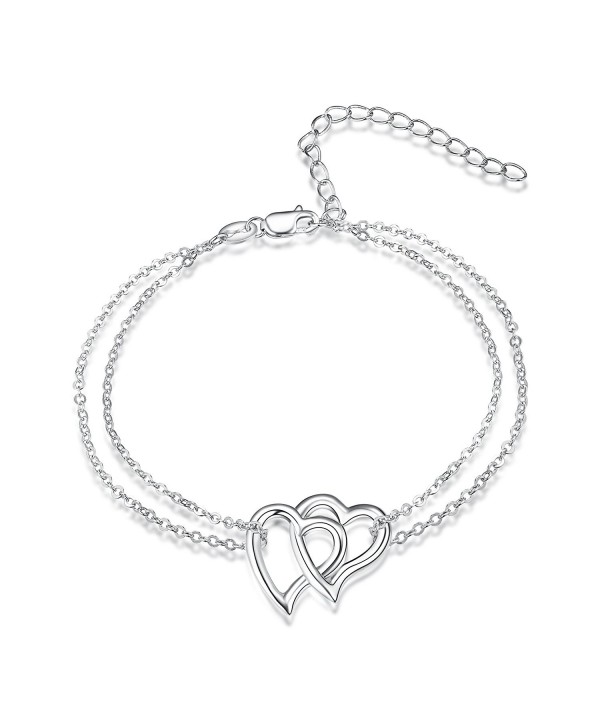 Seperated Sterling Silver Interlocking Bracelet