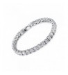 Neoglory Platinum Round cut Zirconia Bracelet