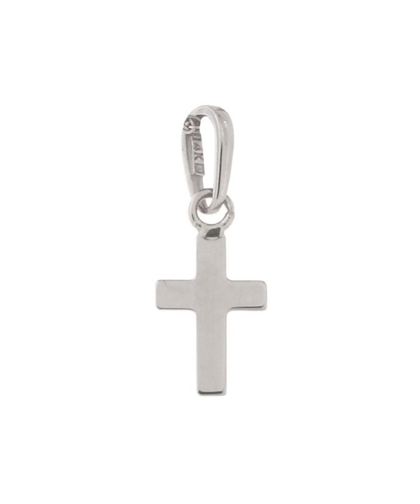 White Polished Cross Pendant Necklace