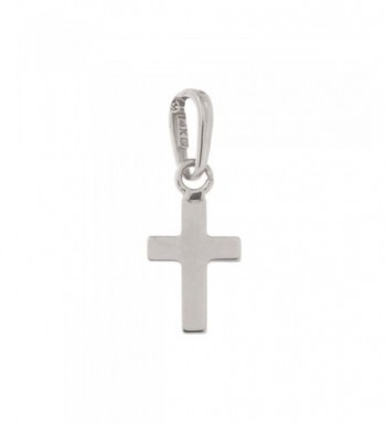 White Polished Cross Pendant Necklace