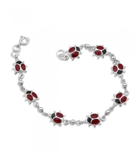 WithLoveSilver Sterling Silver Ladybugs Bracelets