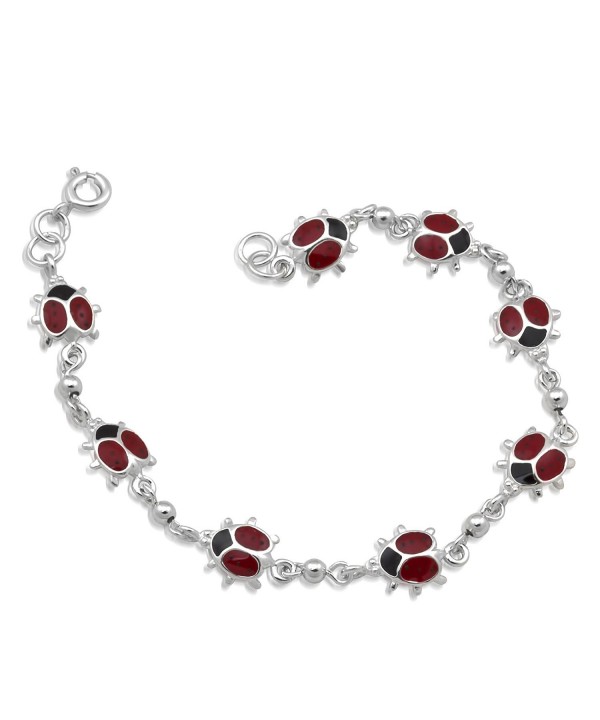 WithLoveSilver Sterling Silver Ladybugs Bracelets