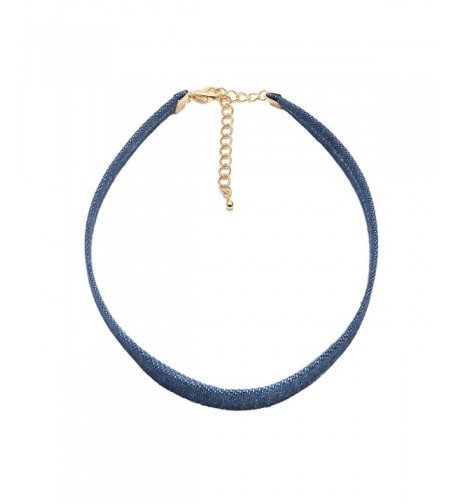 ChelseachicNYC Denim Blue Choker Necklace