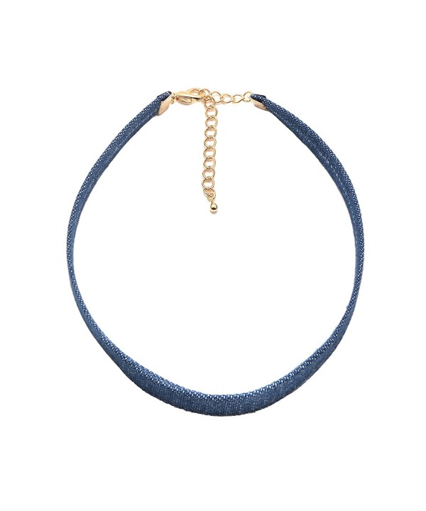 ChelseachicNYC Denim Blue Choker Necklace ChelseachicNYC Denim Blue Choker Necklace