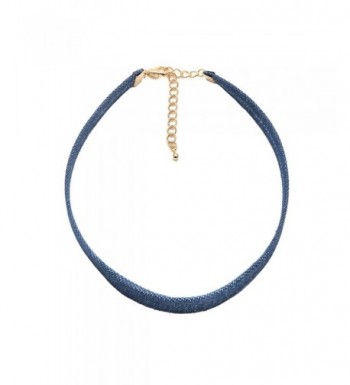 ChelseachicNYC Denim Blue Choker Necklace