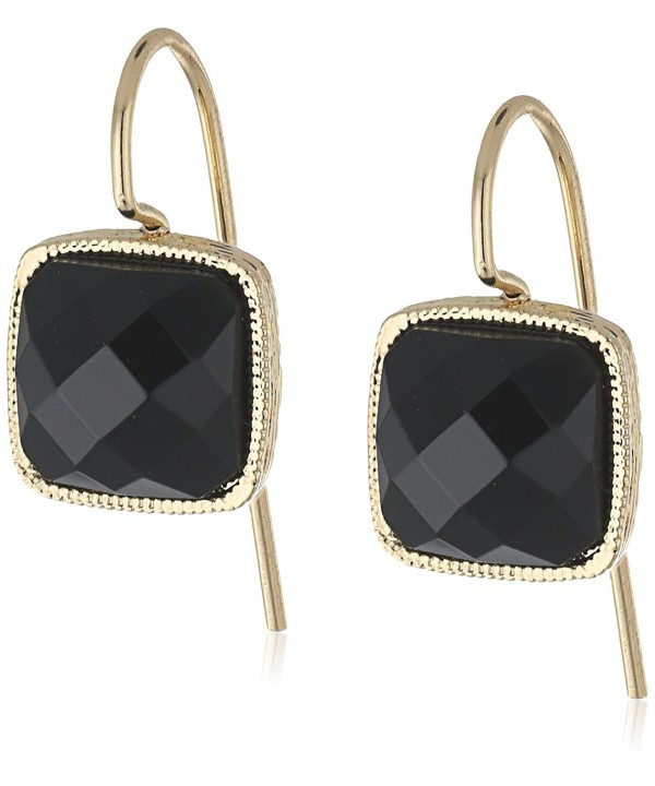 1928 Jewelry Gold Tone Square Earrings