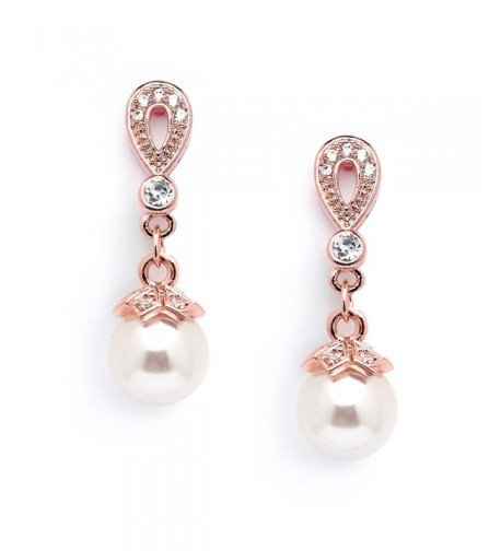 Mariell Plated Vintage Wedding Earrings