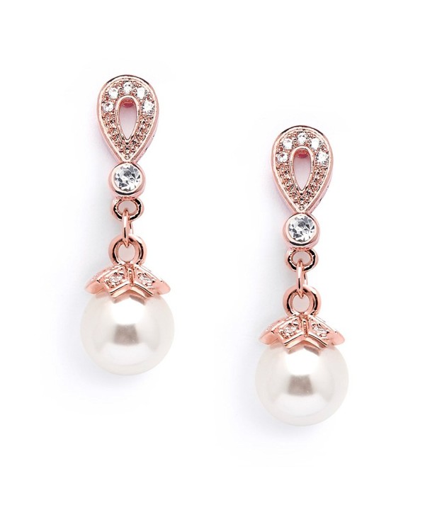 Mariell Plated Vintage Wedding Earrings