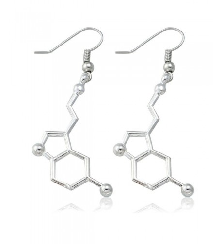 Serotonin Molecules Earrings Dangle Jewelry