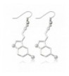 Serotonin Molecules Earrings Dangle Jewelry