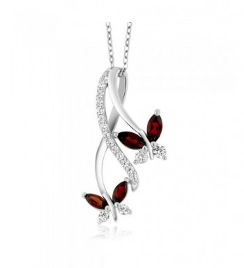 Sterling Marquise Butterfly Infinity Pendant