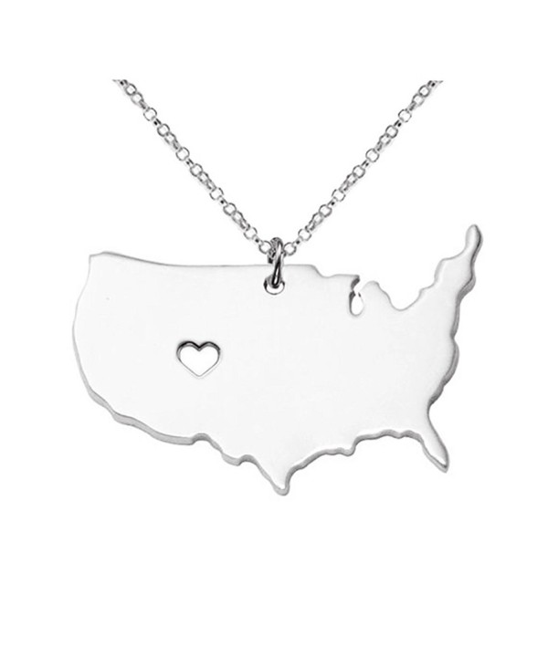 Joyplancraft America Necklace Pendant Personalized