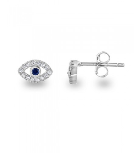 Rhodium Plated Sterling Zirconia Earrings