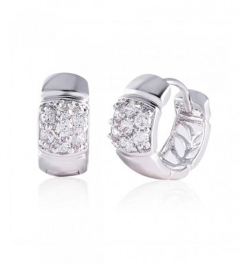 GULICX Silver Zirconia Crystal Earrings