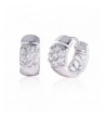 GULICX Silver Zirconia Crystal Earrings