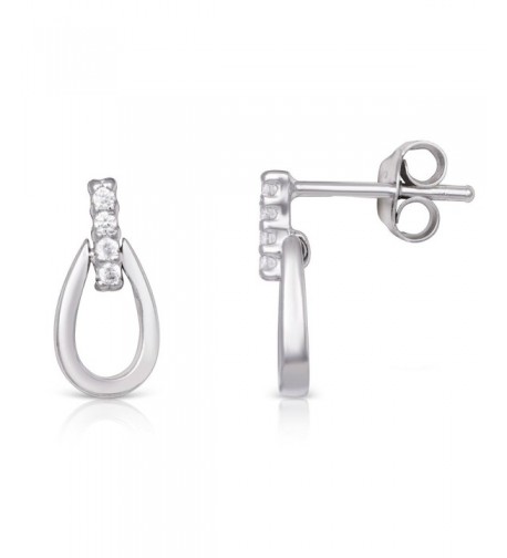 Sterling Silver Rhodium Plated Earrings