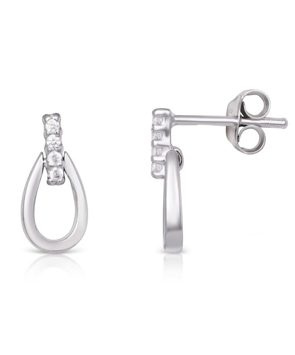 Sterling Silver Rhodium Plated Earrings