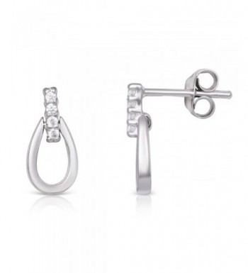 Sterling Silver Rhodium Plated Earrings