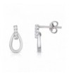 Sterling Silver Rhodium Plated Earrings