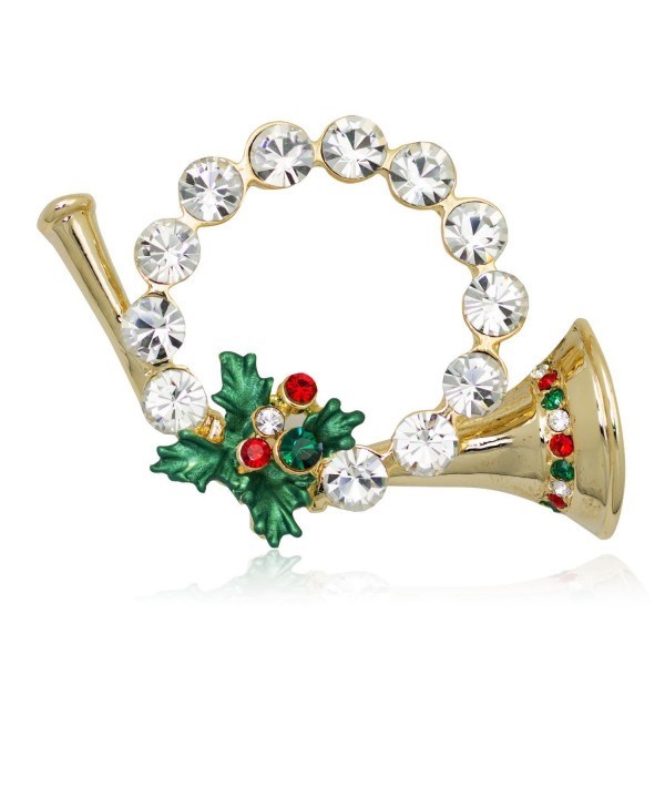 Akianna Gold tone Swarovski Crystals Christmas