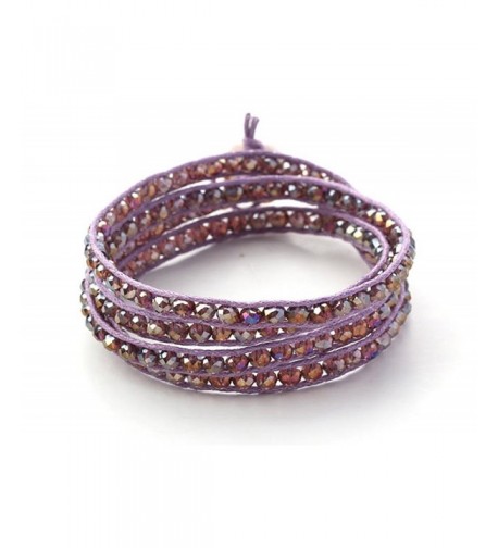 Purple Crystal Bracelet Amethyst Handmade