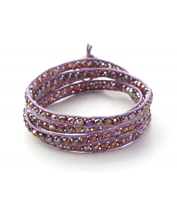 Purple Crystal Bracelet Amethyst Handmade