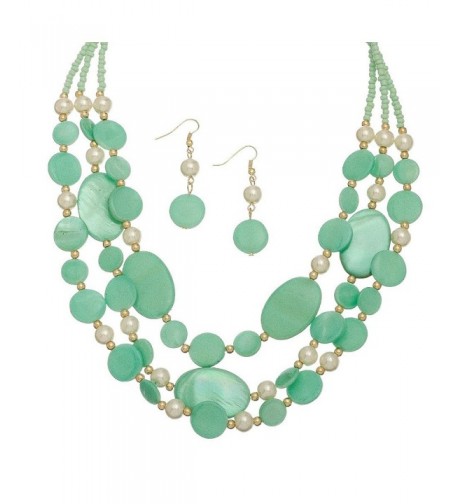 Turquoise Multi Shell Necklace Earring