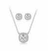 Bridal Rhinestone Zircon Necklace Earrings