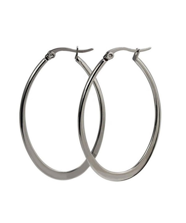 Stainless Click Top Earrings 47 7mm 29 8mm