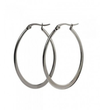 Stainless Click Top Earrings 47 7mm 29 8mm