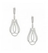 EVER FAITH Silver Tone Wedding Earrings