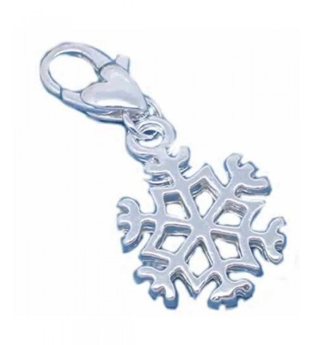 Snowflake Charm European Jewelry Lobster